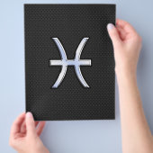 魚座〔占星術の〕十二宮図サインオンブラックスネークスキンデコール チラシ (手)