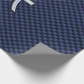 魚座〔占星術の〕十二宮図サインオンブルーカーボンファイバープリント ラッピングペーパー (角)