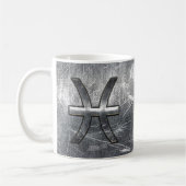 魚座〔占星術の〕十二宮図サイングランジイン鋼スタイルデコール コーヒーマグカップ (左)