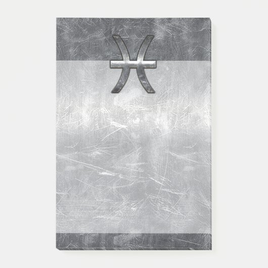 魚座〔占星術の〕十二宮図サイングランジイン鋼スタイルデコール ポストイット (正面)