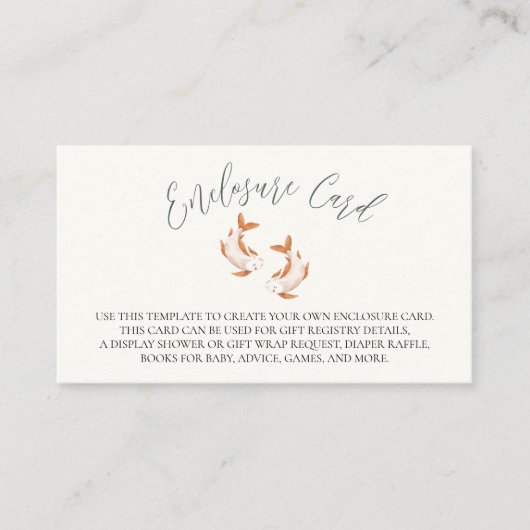 魚座〔占星術の〕十二宮図サイン赤ちゃんシャワーエンクロージャカード エンクロージャーカード (正面)