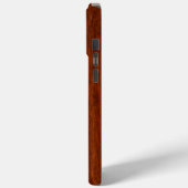 魚座〔占星術の〕十二宮図シンボルブラウンマホガニー木材スタイル Case-Mate iPhoneケース (裏面 / 左)