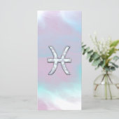 魚座〔占星術の〕十二宮図シンボルマザーオブパールスタイル (スタンド正面)