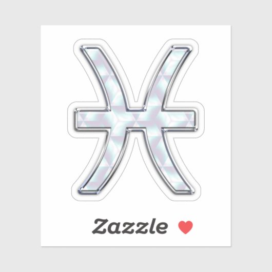 魚座〔占星術の〕十二宮図シンボルマザーオブパールスタイル シール (シート)