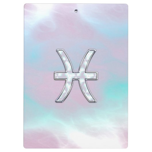 魚座〔占星術の〕十二宮図シンボルマザーオブパールデコール クリップボード (裏面)