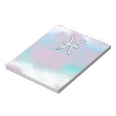 魚座〔占星術の〕十二宮図シンボルマザーオブパールデコール ノートパッド (回転)