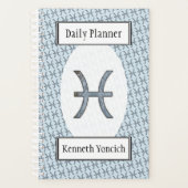 魚座〔占星術の〕十二宮図シンボル要素(Pisces Symbol Element by Kennet プランナー手帳 (正面)