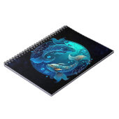 魚座〔占星術の〕十二宮図スパイラルノートブック ノートブック (左側)