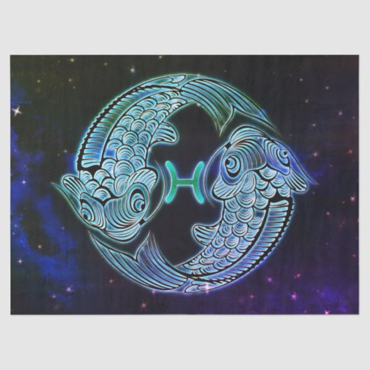 魚座〔占星術の〕十二宮図ティッシュペーパー 薄葉紙 (正面)