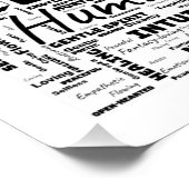 魚座〔占星術の〕十二宮図ワードクラウドインスピレーションスクエア(L) ポスター (コーナー)