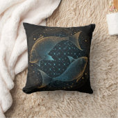 魚座〔占星術の〕十二宮図占星術の枕 クッション (ブランケット)