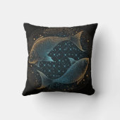 魚座〔占星術の〕十二宮図占星術の枕 クッション (裏面)