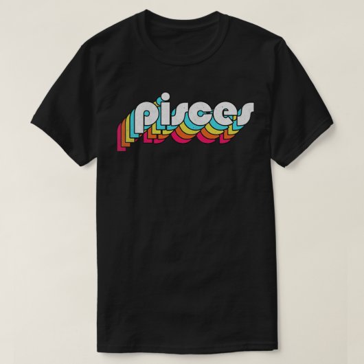 魚座〔占星術の〕十二宮図占星術の標識デザイン Tシャツ (デザイン正面)