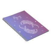 魚座〔占星術の〕十二宮図占星術星記号グラデーション ノートブック (右側)