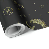 魚座〔占星術の〕十二宮図占星術星記号グラデーション ラッピングペーパー (ロールコーナー)