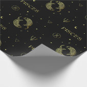 魚座〔占星術の〕十二宮図占星術星記号グラデーション ラッピングペーパー (角)