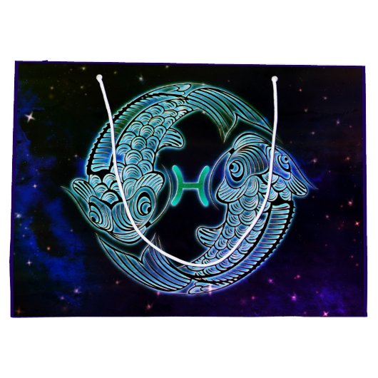 魚座〔占星術の〕十二宮図抱き枕 ラージペーパーバッグ (裏面)