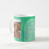 魚座〔占星術の〕十二宮図星占い写真カスタムの誕生日 コーヒーマグカップ (正面左)