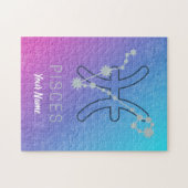 魚座〔占星術の〕十二宮図星印占星術星座 ジグソーパズル (横)