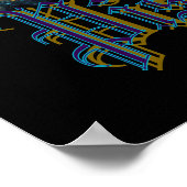 魚座〔占星術の〕十二宮図標識はがき ポスター (角)