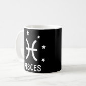 魚座〔占星術の〕十二宮図標識星占い コーヒーマグカップ (正面左)
