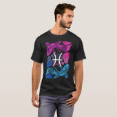 魚座〔占星術の〕十二宮図標識星占い Tシャツ (正面フル)