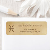 魚座〔占星術の〕十二宮図標識 – 差出人住所ラベル ラベル (インサイチュ)