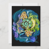 魚座〔占星術の〕十二宮図標識 招待状 (正面)