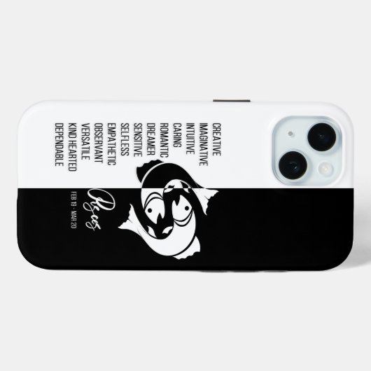 魚座〔占星術の〕十二宮図標識 Case-Mate iPhoneケース (裏面 (横))