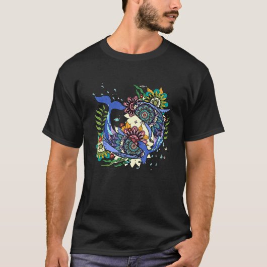 魚座〔占星術の〕十二宮図標識 Tシャツ (正面)