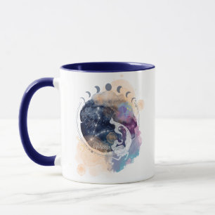 魚座〔占星術の〕十二宮図花のマグカップ誕生日プレゼント マグカップ