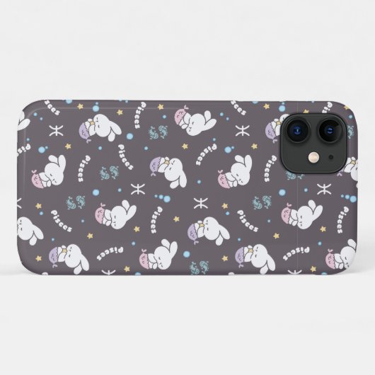 魚座〔占星術の〕十二宮図調和:バニー人魚パターン Case-Mate iPhoneケース (裏面(横))