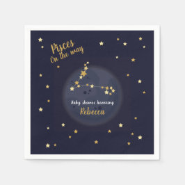 魚座〔占星術の〕十二宮図赤ちゃんシャワー スタンダードカクテルナプキン