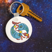 魚座〔占星術の〕十二宮図魚占星術 キーホルダー