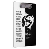 魚座〔占星術の〕十二宮図 – 黒と白のクリップボードに署名 クリップボード (右)