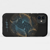 魚座 星座 ブラック ゴールド Case-Mate iPhoneケース iPhone 11 ケース (裏面(横))