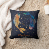 魚座 星座 十二星座 水彩 星 銀河 クッション (ブランケット)