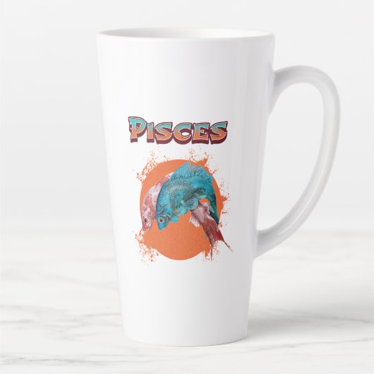 魚座 星座 占い 水 アストロロジー サイン カフェラテマグ (右)