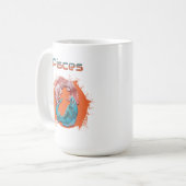 魚座 星座 占い 水 アストロロジー サイン コーヒーマグカップ (正面左)