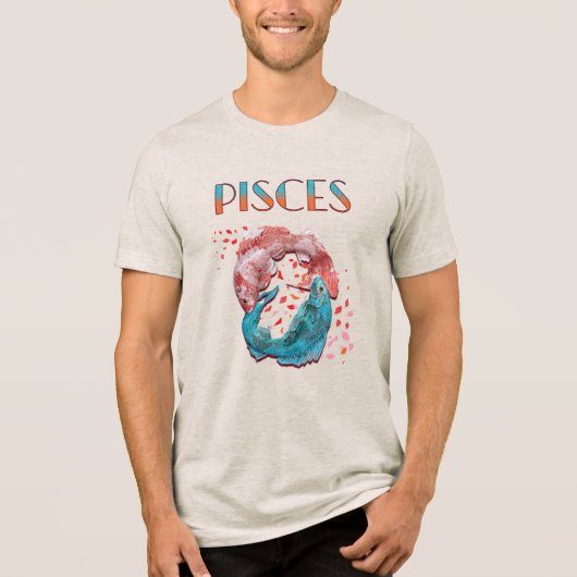 魚座 星座 占い 水 アストロロジー サイン トライブレンドTシャツ (正面)
