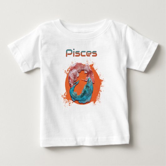 魚座 星座 占い 水 アストロロジー サイン  ベビーTシャツ (正面)