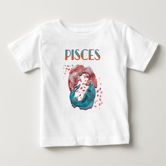 魚座 星座 占い 水 アストロロジー サイン ベビーTシャツ (正面)
