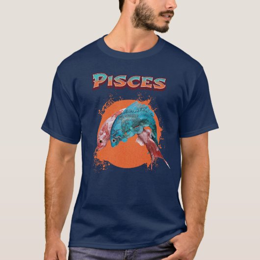 魚座 星座 占い 水 アストロロジー サイン  Tシャツ (正面)