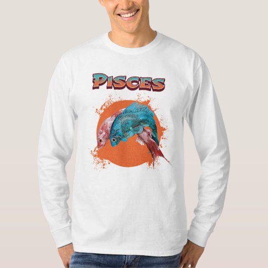 魚座 星座 占い 水 アストロロジー サイン Tシャツ (正面)
