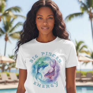 魚座 星座 水彩 魚 アストロロジー Tシャツ