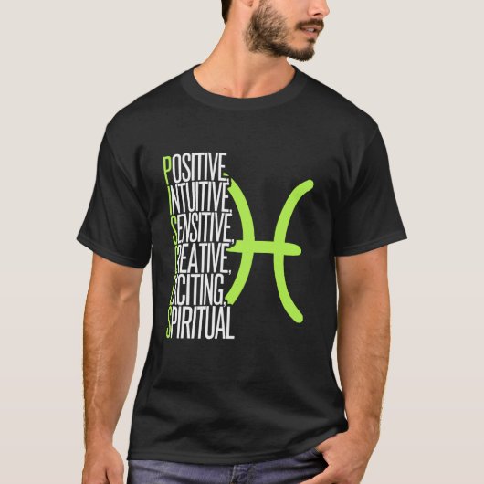 魚座 星座 誕生日 占い Tシャツ (正面)