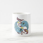 魚座 星座 魚 天体占い コーヒーマグカップ (中央)