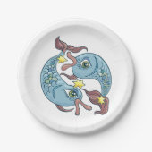 魚座 星座 魚 天体占い ペーパープレート (正面)