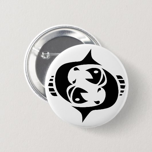 魚座 缶バッジ (正面&裏面)