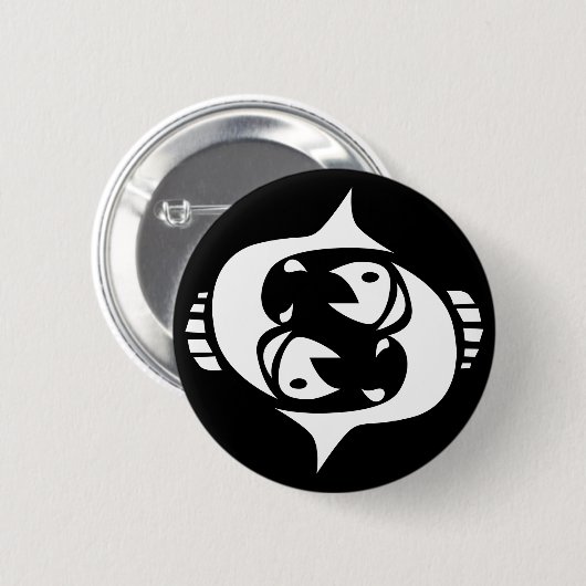 魚座 缶バッジ (正面&裏面)